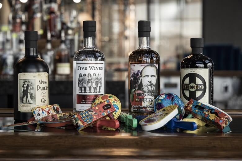 The brands of Ogden's Own Distillery